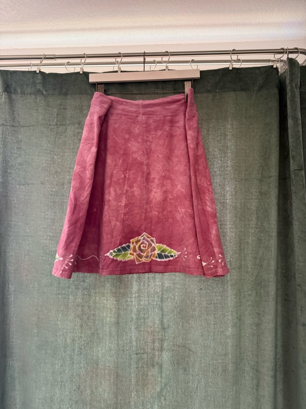 Women's A-Line Skirt in Dusty Rose XL Boulder Batik Legend Nina